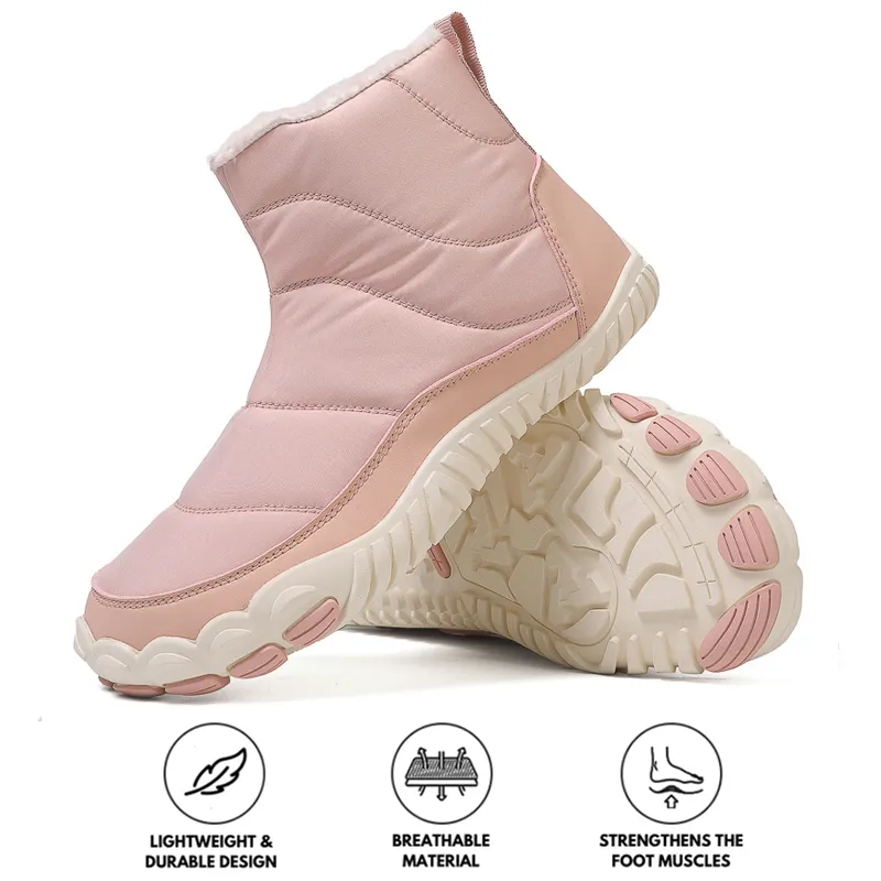 Snow Boots Winter Warm Outdoor Casual Hiking Shoes Wear-Resistant Non-slip & Waterproof Winter Barefoot Shoe (Unisex)