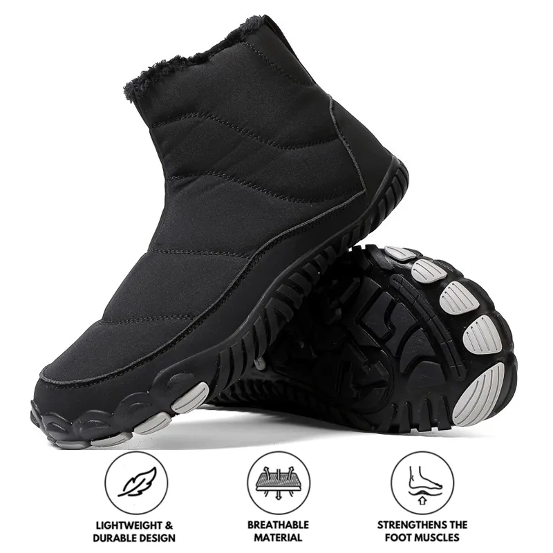 Snow Boots Winter Warm Outdoor Casual Hiking Shoes Wear-Resistant Non-slip & Waterproof Winter Barefoot Shoe (Unisex)