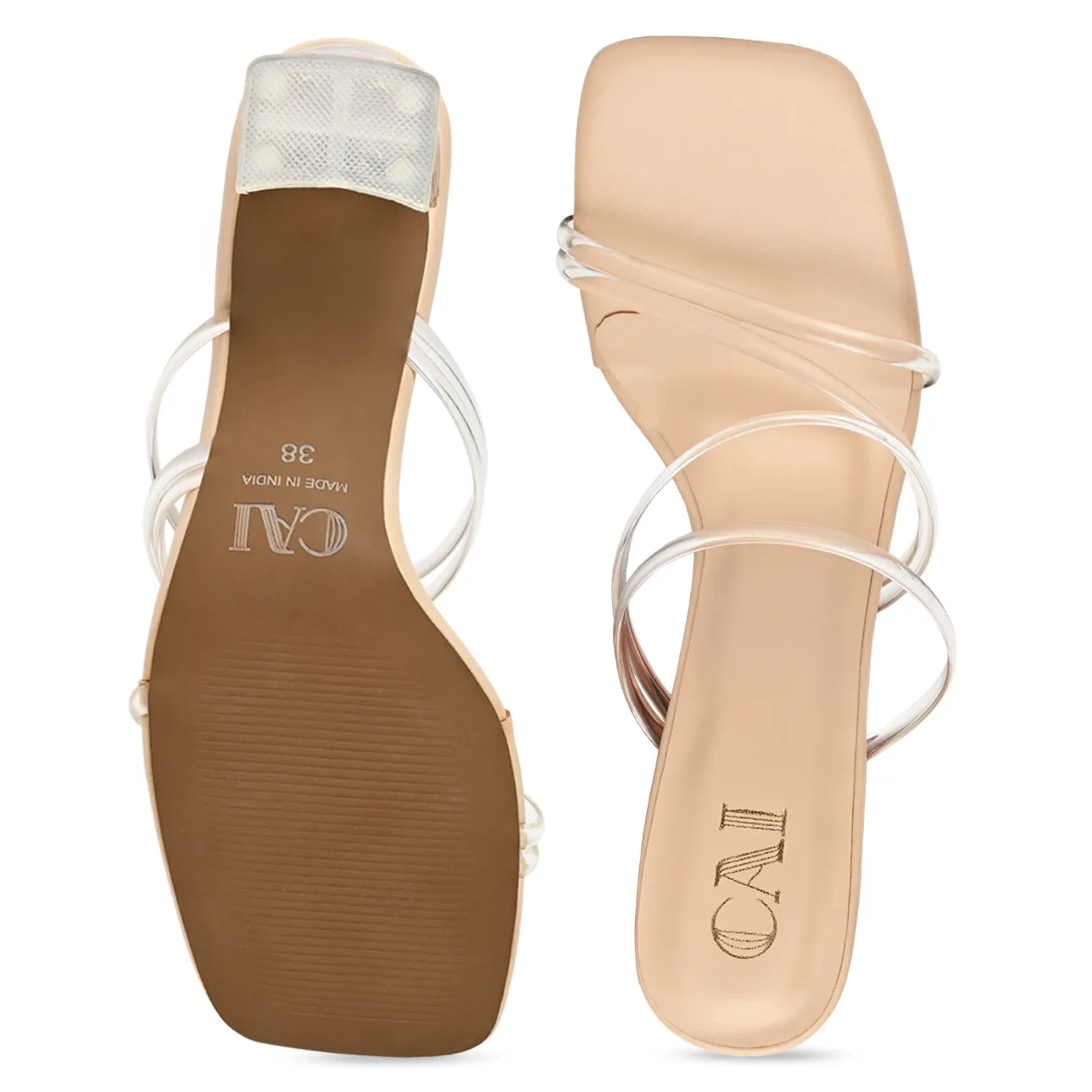 Strappy Clear Heels