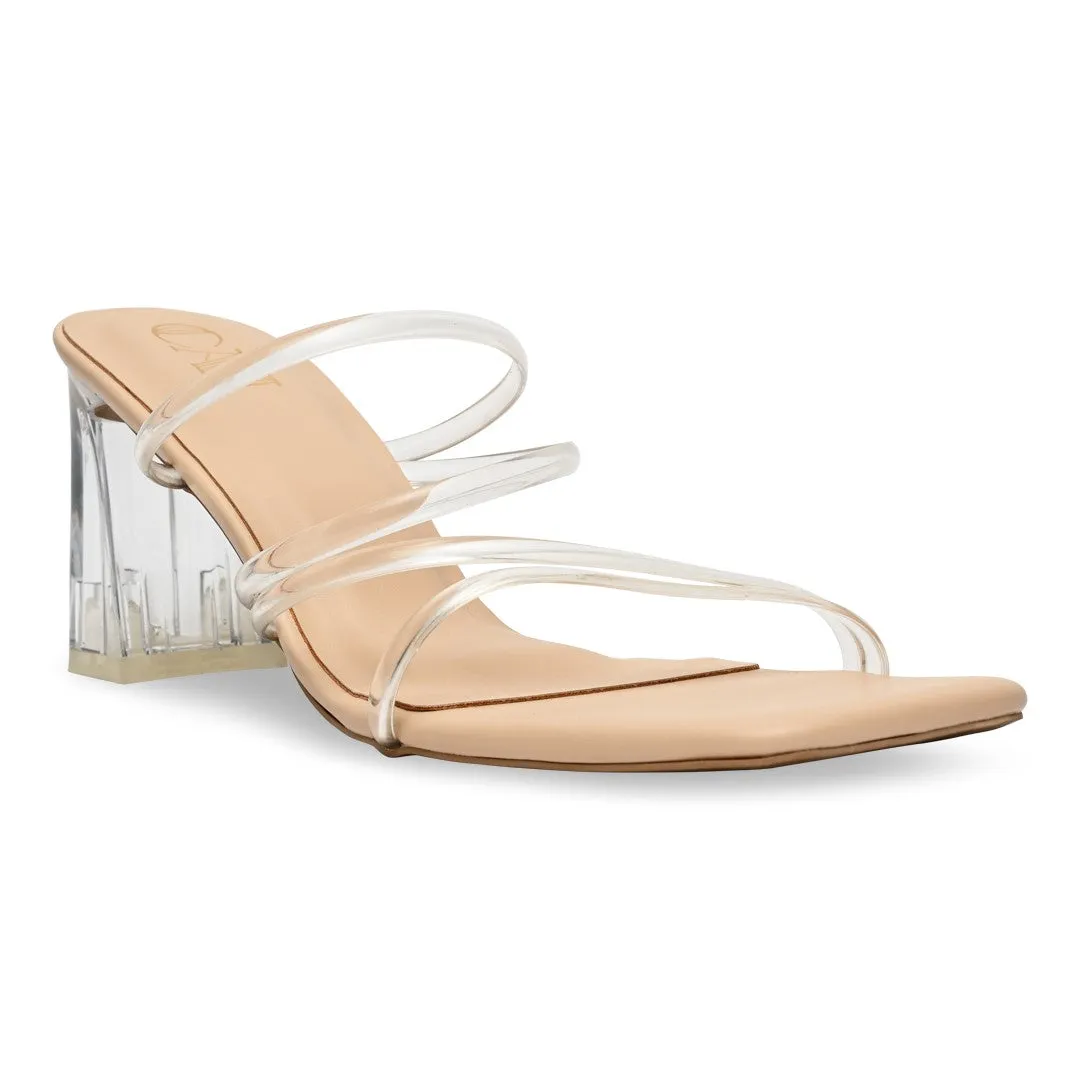 Strappy Clear Heels