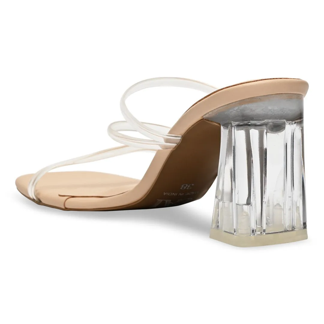 Strappy Clear Heels