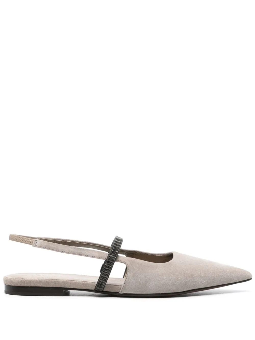 Suede ballerina shoes