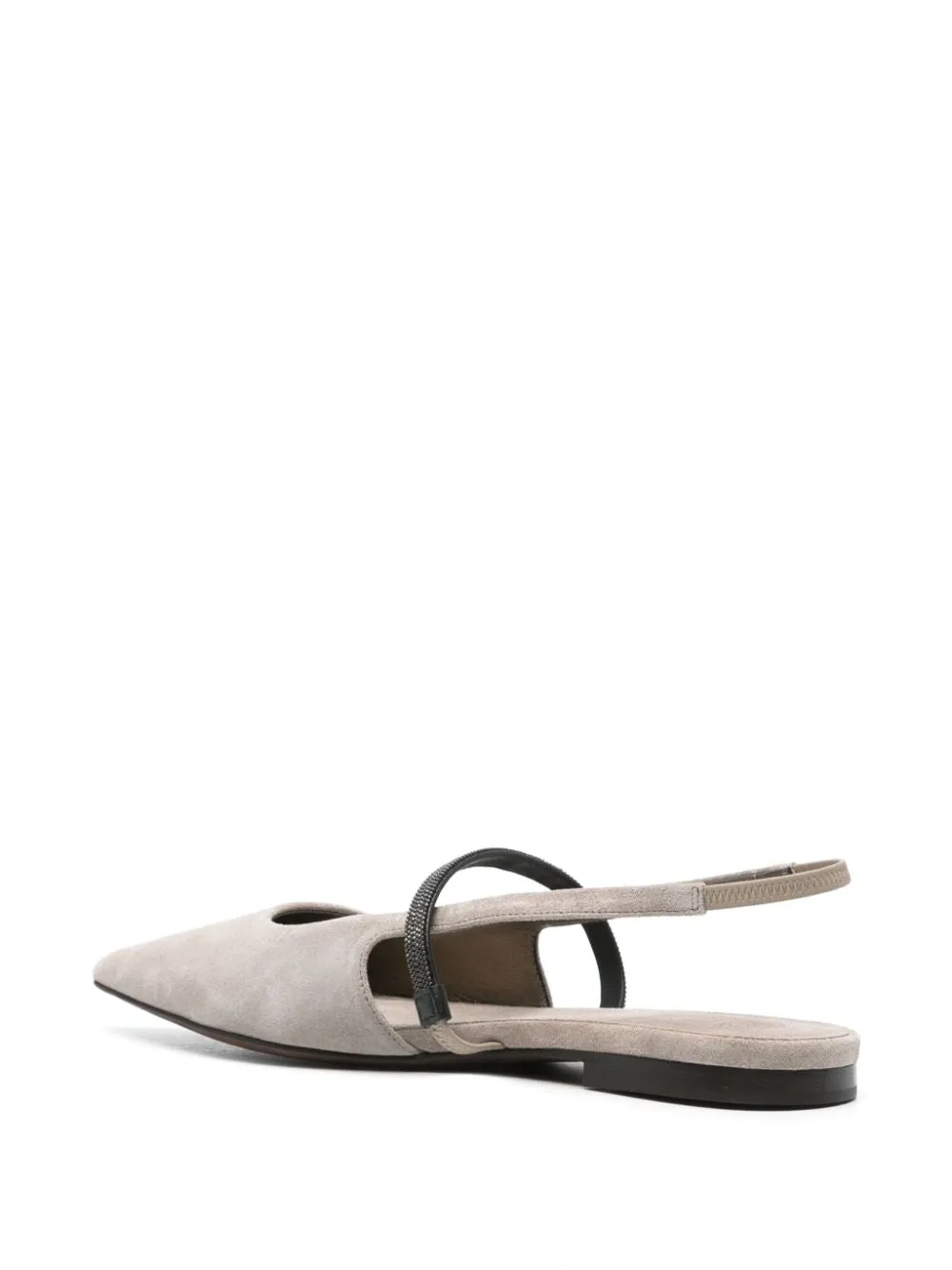 Suede ballerina shoes
