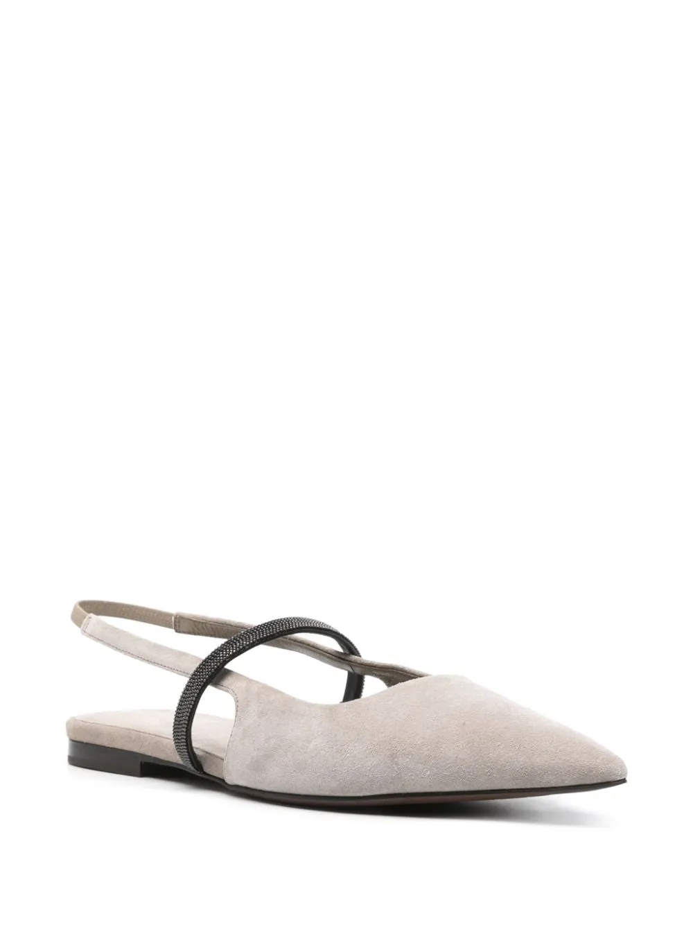 Suede ballerina shoes