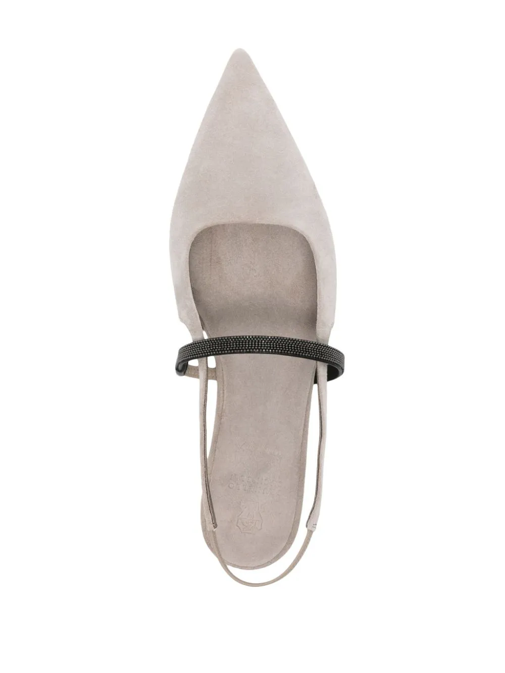Suede ballerina shoes