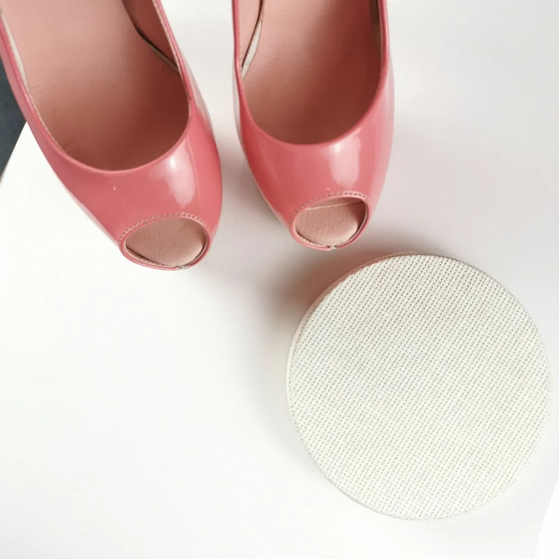 Sugar Pink Patent Platform Pumps