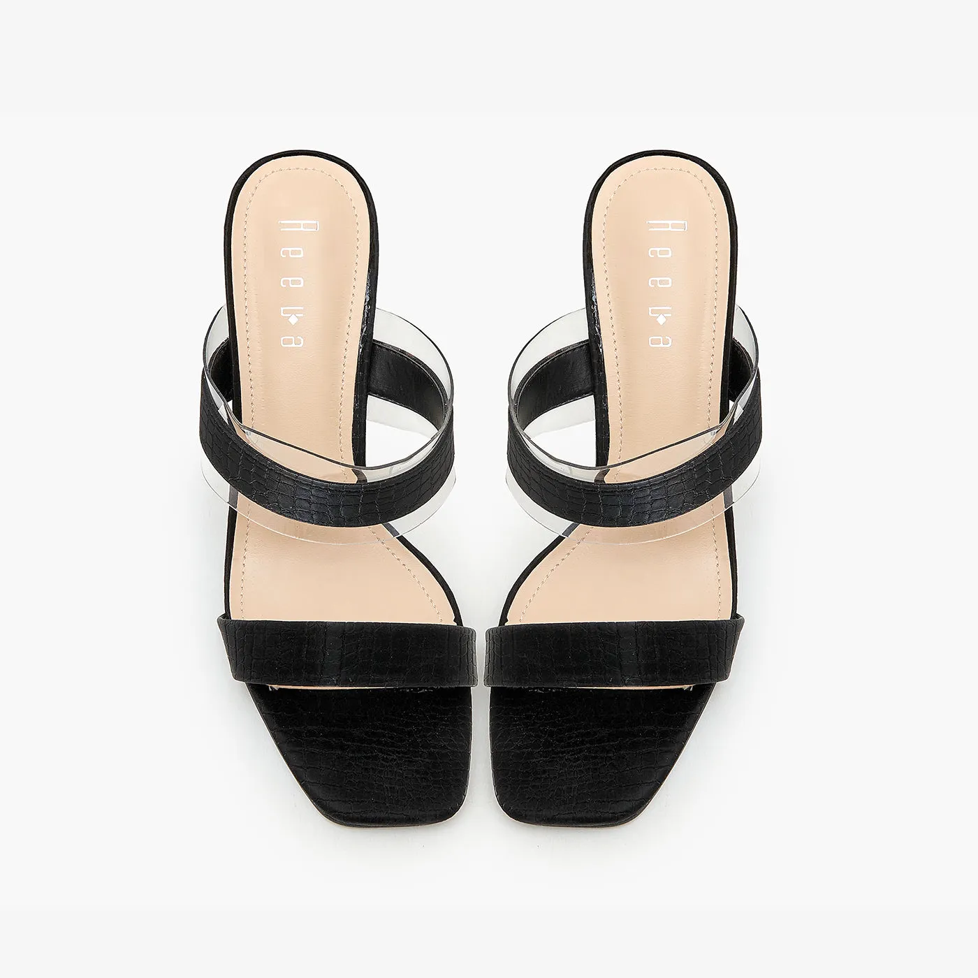 Textured Strappy Heels