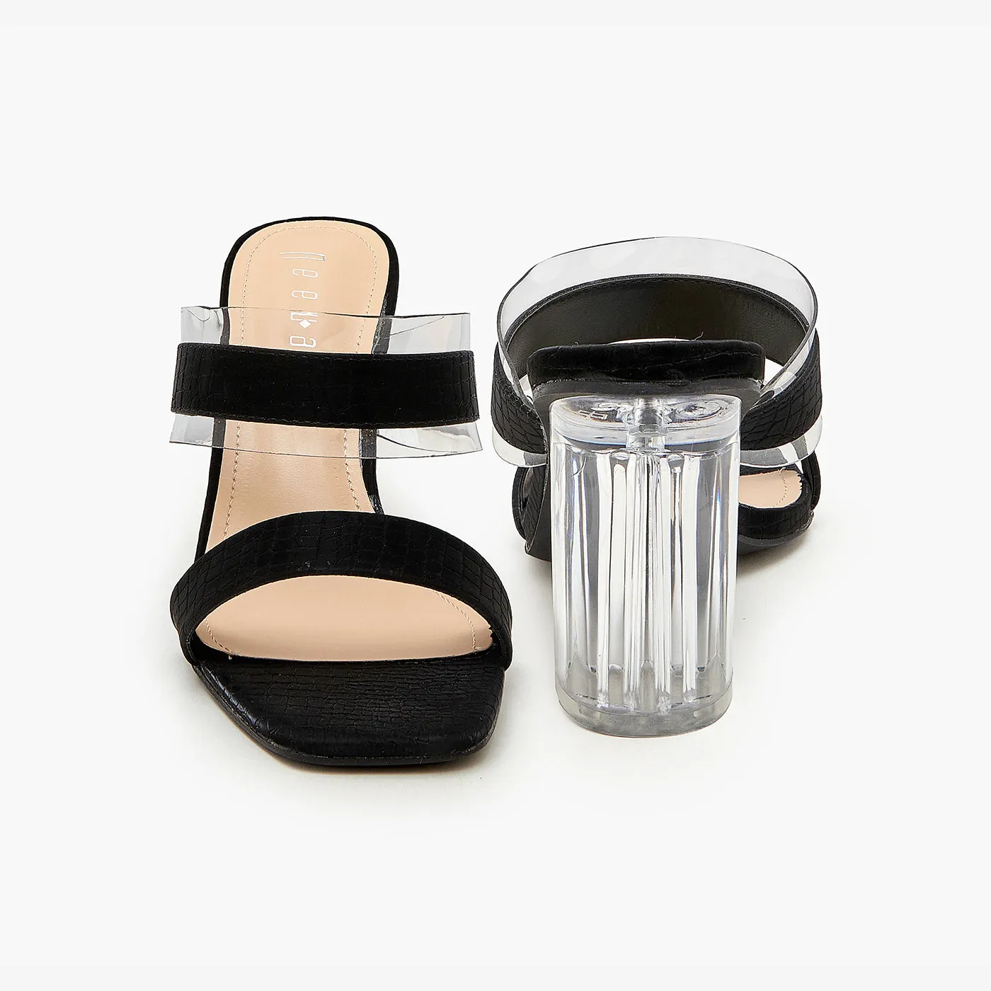 Textured Strappy Heels