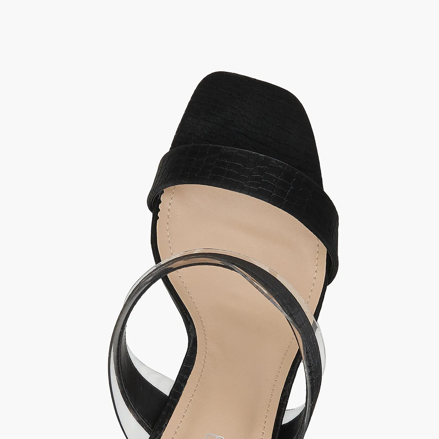 Textured Strappy Heels