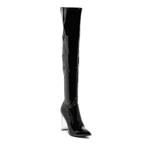 Thigh High Long Boots in Black