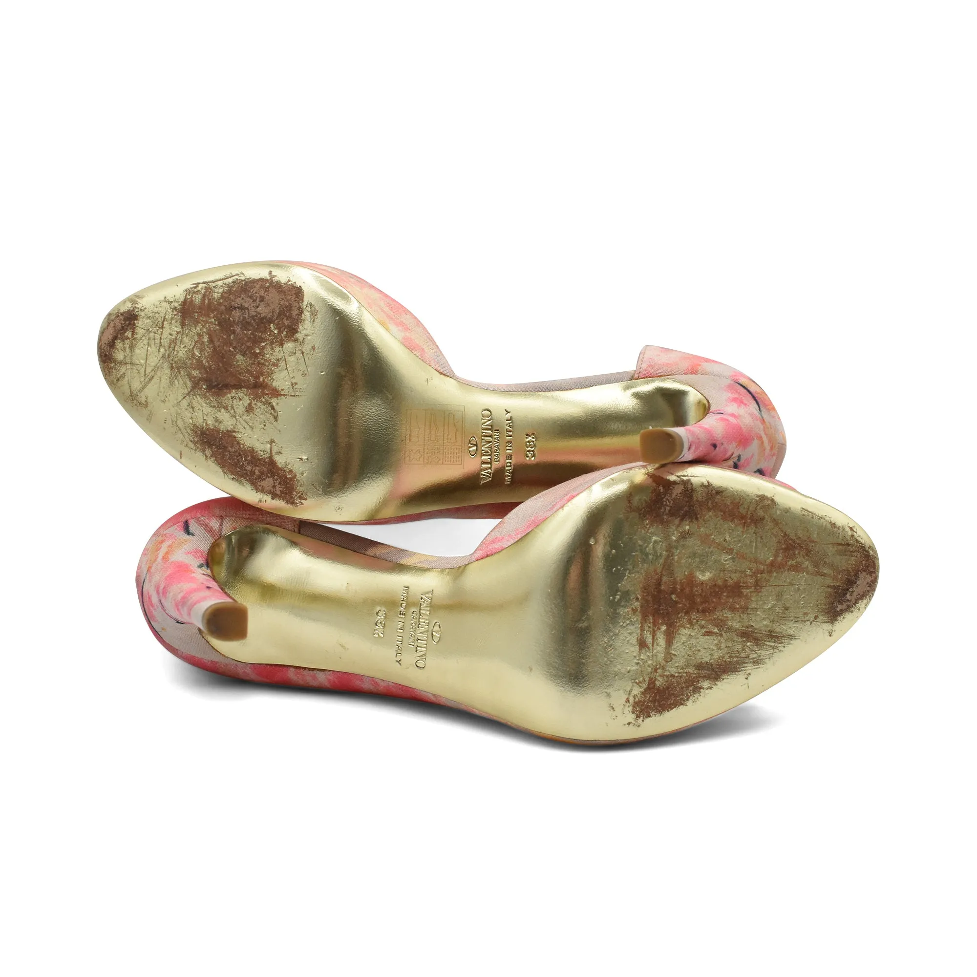Valentino 'Bow D'Orsay Watercolour' Heels - Women's 38.5