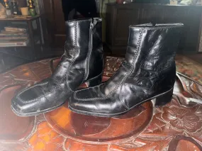 Vintage Men's short black dress boots 9.5 D
