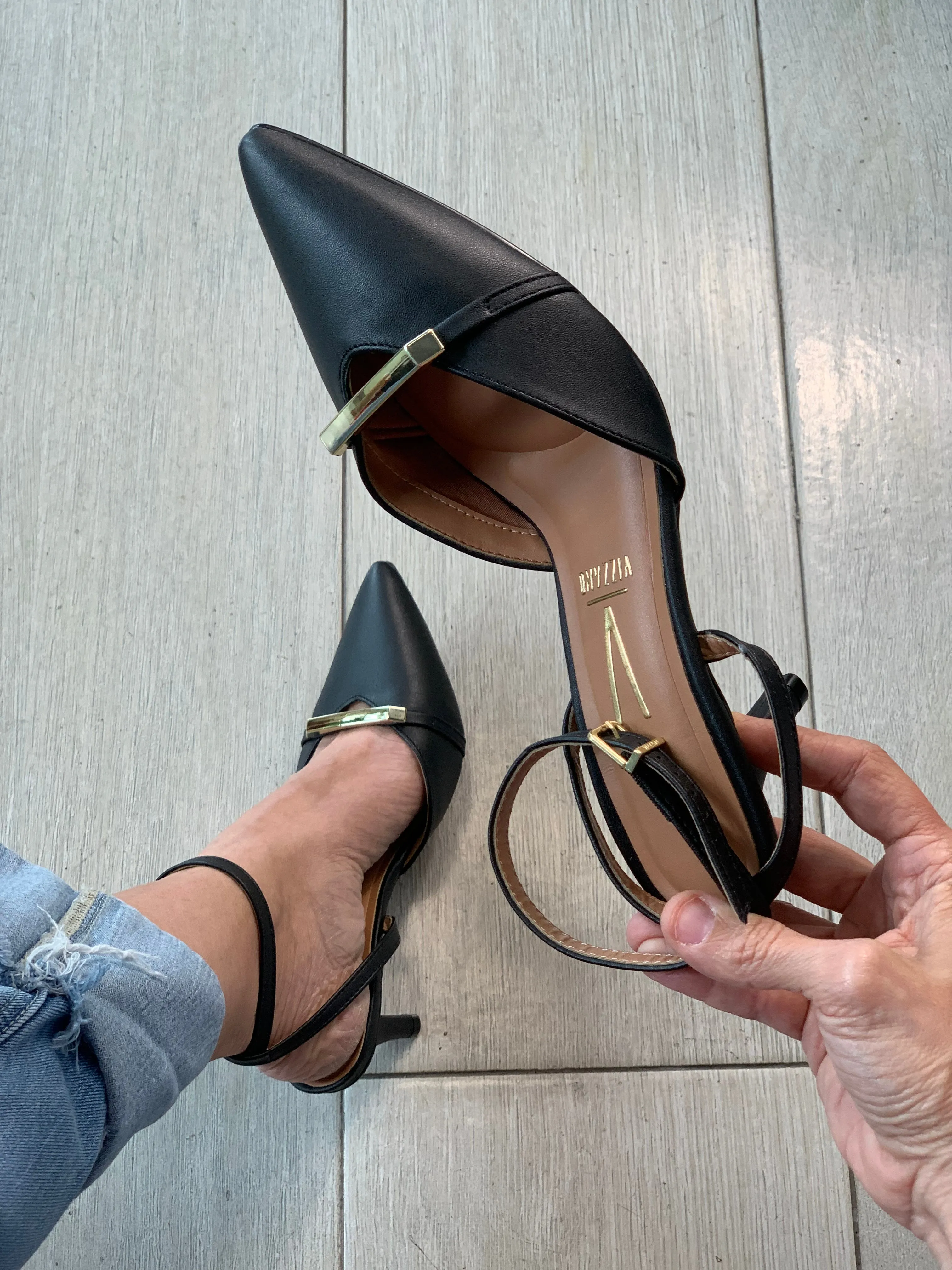 Vizzano Black 2.5” Detail Strappy Heels