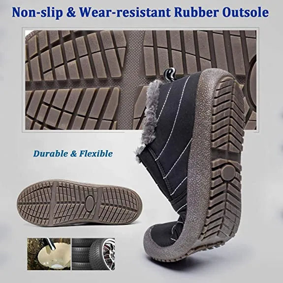 Waterproof Warm Plush Lined Outdoor Snow Ankle Boots Unisex (People with wide/thick/arched feet are advised to choose a larger shoe.)