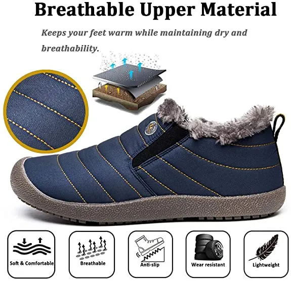 Waterproof Warm Plush Lined Outdoor Snow Ankle Boots Unisex (People with wide/thick/arched feet are advised to choose a larger shoe.)