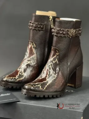 WOMEN’S FRANCO CUADRA PYTHON CAFE CACAO BRISTOL COWHIDE