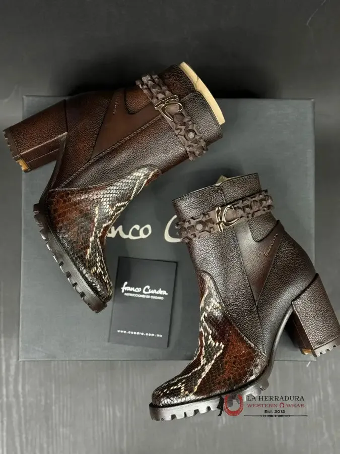 WOMEN’S FRANCO CUADRA PYTHON CAFE CACAO BRISTOL COWHIDE