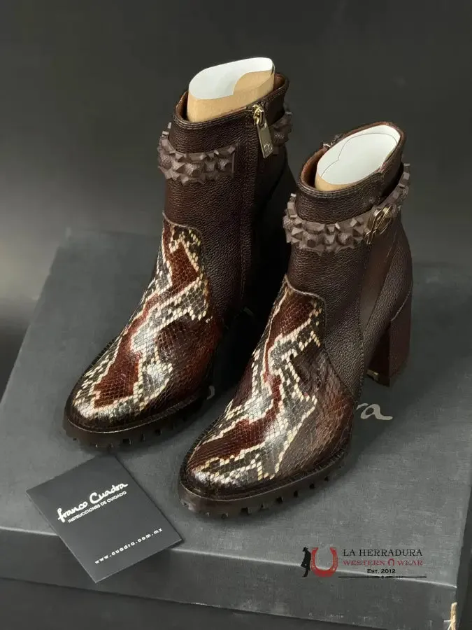 WOMEN’S FRANCO CUADRA PYTHON CAFE CACAO BRISTOL COWHIDE