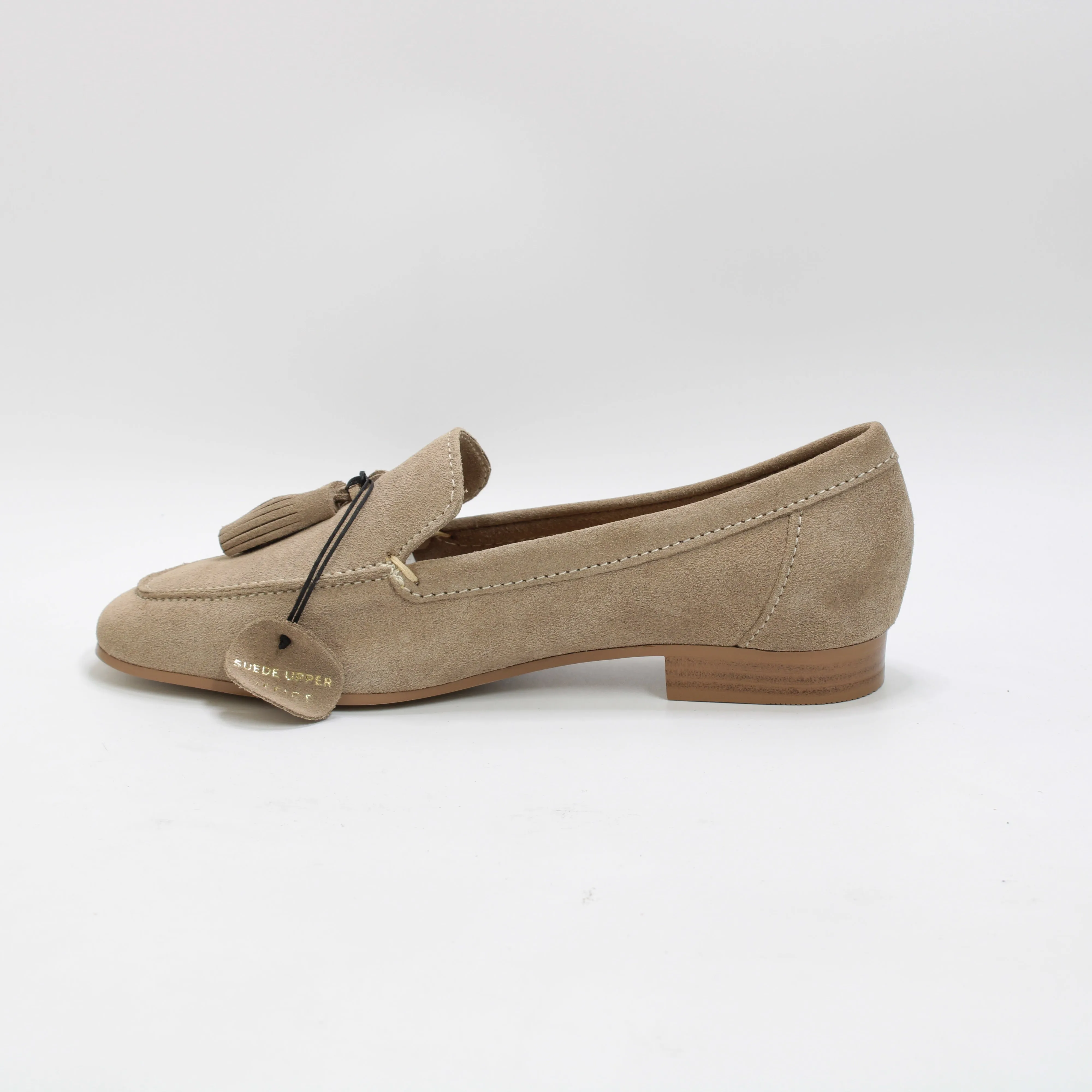 Womens Office Fond Tassel Loafers Taupe Suede