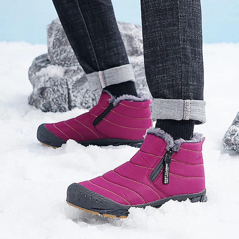 Women's Winter Shoes Warm Lined Snow Boots Zip short shaft boots Flat Outdoor Comfortable Non-slip Winter Boots