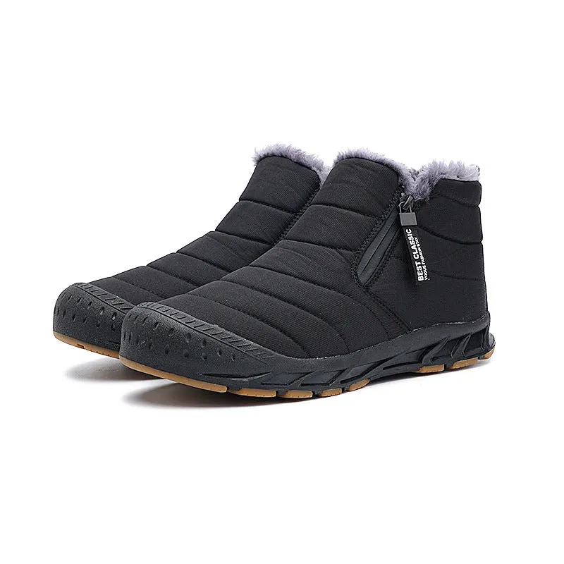 Women's Winter Shoes Warm Lined Snow Boots Zip short shaft boots Flat Outdoor Comfortable Non-slip Winter Boots