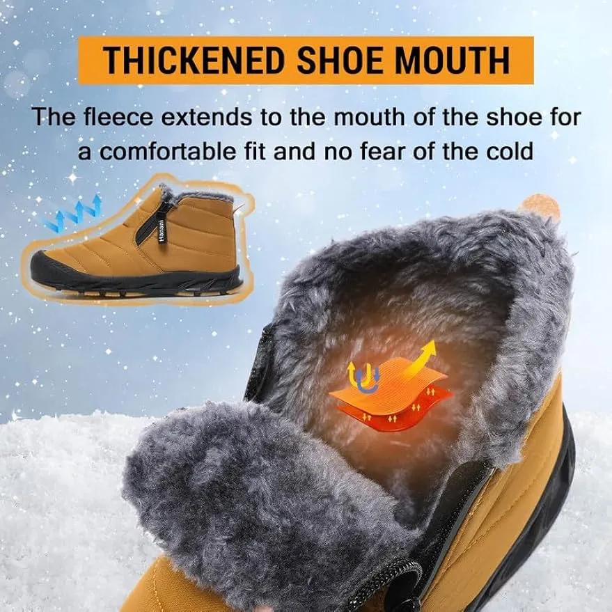 Women's Winter Shoes Warm Lined Snow Boots Zip short shaft boots Flat Outdoor Comfortable Non-slip Winter Boots