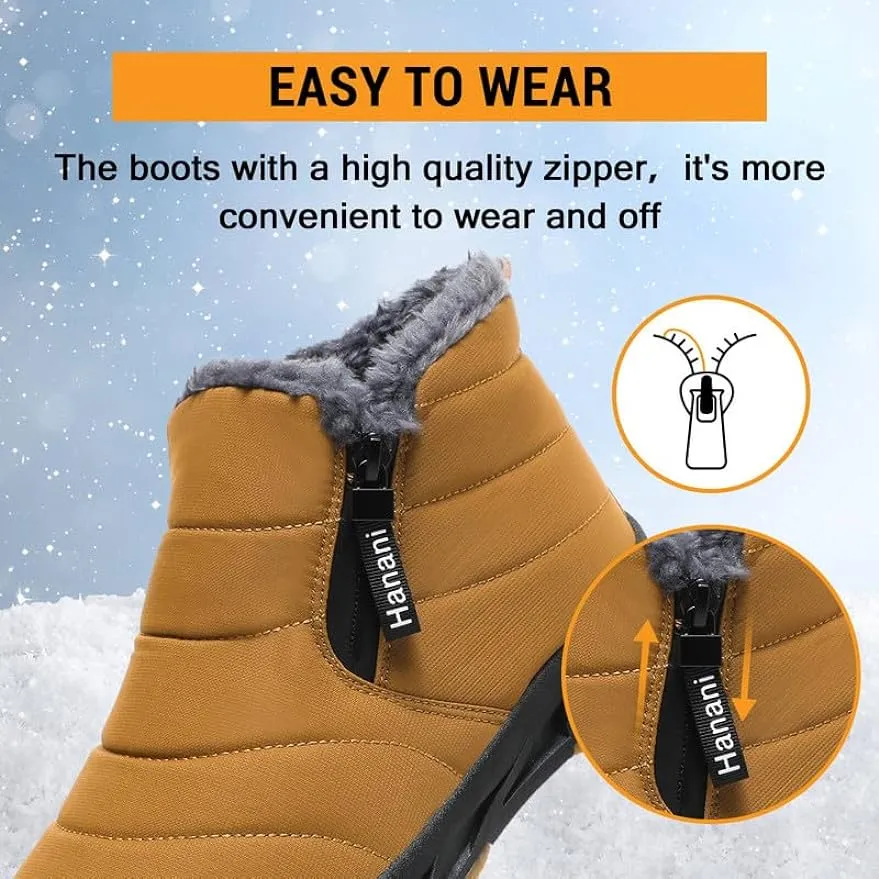 Women's Winter Shoes Warm Lined Snow Boots Zip short shaft boots Flat Outdoor Comfortable Non-slip Winter Boots