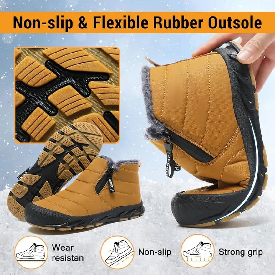 Women's Winter Shoes Warm Lined Snow Boots Zip short shaft boots Flat Outdoor Comfortable Non-slip Winter Boots