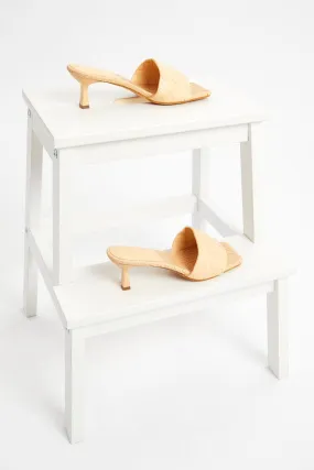 Yellow Woven Mules